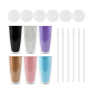 24oz Personalized Plastic Cups BPA Free Double Wall Clear Plastic Juice Water Tumbler Tea Coffee Mug With Straw and Lids