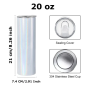 USA Warehouse in Stocked 20oz Shimmer Glitter White Holographic Sublimation Blanks Tumbler 25PCS/CTN