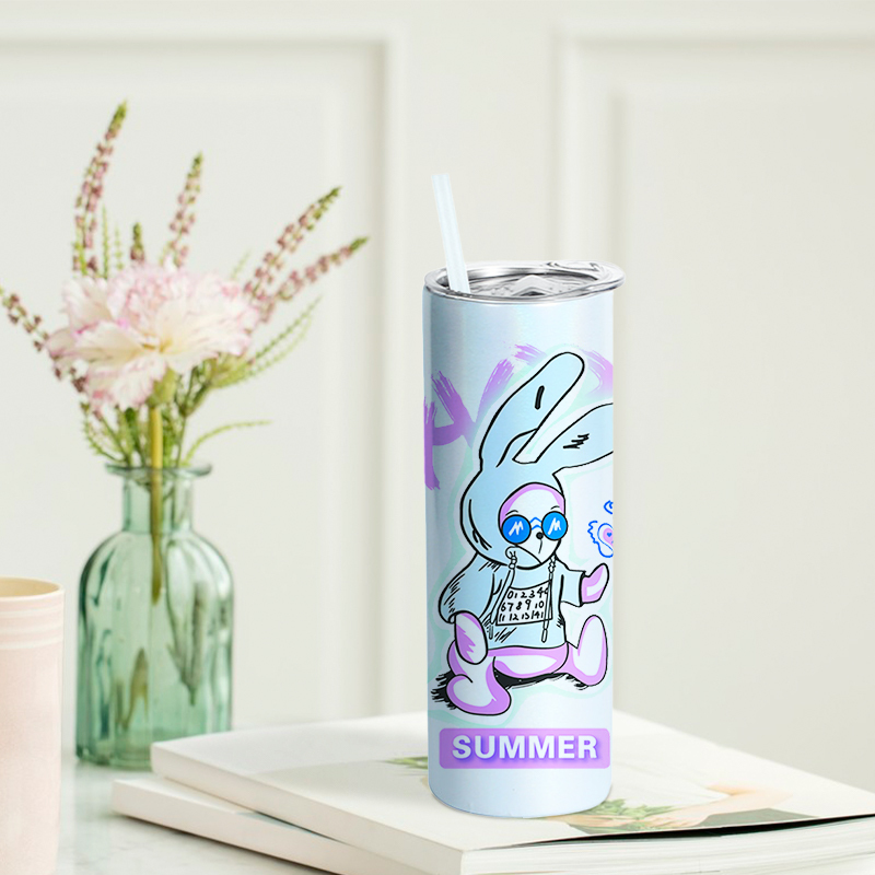 USA Warehouse in Stocked 20oz Shimmer Glitter White Holographic Sublimation Blanks Tumbler 25PCS/CTN