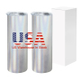 USA Warehouse in Stocked 20oz Shimmer Glitter White Holographic Sublimation Blanks Tumbler 25PCS/CTN