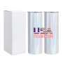USA Warehouse in Stocked 20oz Shimmer Glitter White Holographic Sublimation Blanks Tumbler 25PCS/CTN
