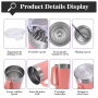 Personalized 1900ml 150ml Ice Bucket Cup Set Stainless Steel Powder Insulated Beer Mug Large Capacity Tumbler with Handle Straw