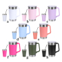 Personalized 1900ml 150ml Ice Bucket Cup Set Stainless Steel Powder Insulated Beer Mug Large Capacity Tumbler with Handle Straw