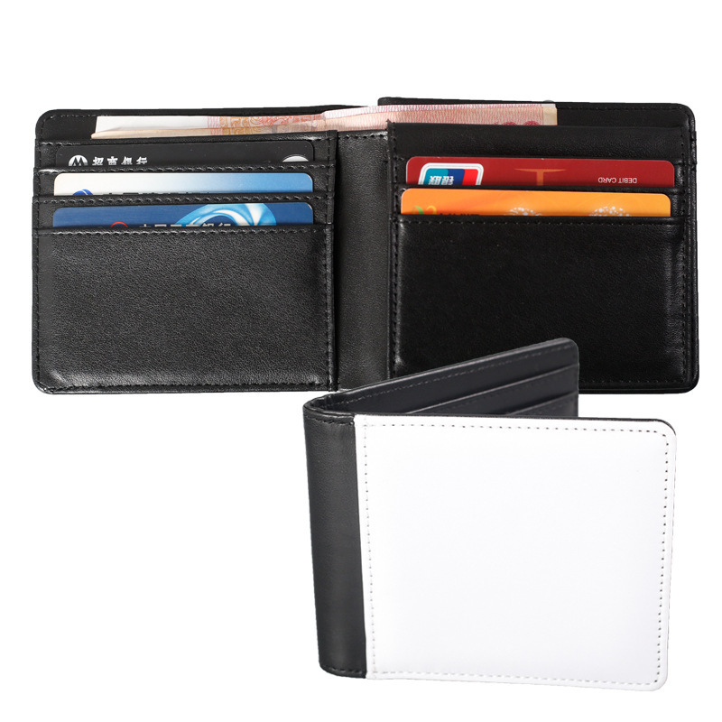 RTS Us Warehouse 30PCS/CTN Sublimation Blank PU Leather Wallet DIY Sublimation Hot Photo Leather Crafts Wallet Card Bag