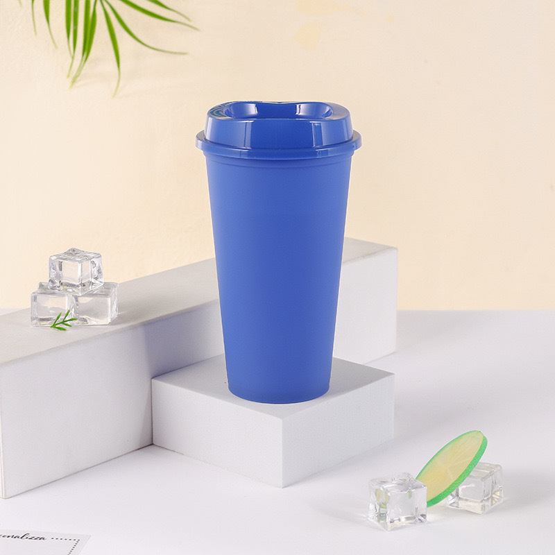 16 oz Reusable Coffee Cups with Lids  Frosted Plastic Tumblers Cup for Hot Drink and Cold Drinks Travel Mugs