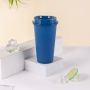 16 oz Reusable Coffee Cups with Lids  Frosted Plastic Tumblers Cup for Hot Drink and Cold Drinks Travel Mugs