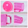 New Design 20oz Sublimation Blank Jelly Colored Glass Mug With Handle 20oz Travel Glass Water Bottle With Colorful Lids