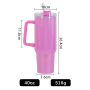USA China Warehouse Stocked 40oz Sublimation Rainbow Shimmer Tumbler With Handle