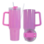 USA China Warehouse Stocked 40oz Sublimation Rainbow Shimmer Tumbler With Handle
