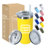 Custom logo 10oz Powder Coated Regular Stainless Steel Tumbler Powder Coated Double Wall Coffee 10 oz Travel Car Mugs Tumblers