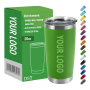 Customized 20oz White Double Wall Stainless Steel Leak Proof Travel Thermal Vacuum Coffee Tumbler Mug With Lid