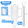 USA CN Warehouse 40oz Mug H3.0 Sublimation White 40oz Double Wall Stainless Steel Travel Handle Tumbler With Straw Metal Brush