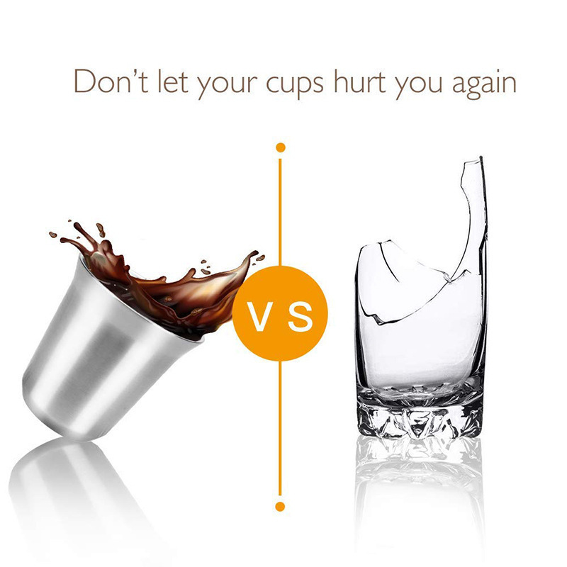 80ml/160ml Stainless Steel Sustainable Colorful Shot Glass Double Wall Mug Vacuum Insulated Coffee Cup for Coffee