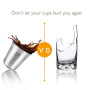 80ml/160ml Stainless Steel Sustainable Colorful Shot Glass Double Wall Mug Vacuum Insulated Coffee Cup for Coffee