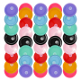 RTS  40pcs/ctn Colored Replacement Plastic Lids for 16oz Glass clear Frosted Cups Glass Tumbler Mugs 8 Colors Mixed