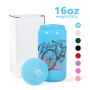 RTS US Warehouse Mix 8colors 16oz Jelly Beer Can Sublimation Colors Glass Tumbler with PP Lid and Straw  25pcs/CTN