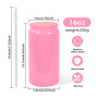 RTS US Warehouse Mix 8colors 16oz Jelly Beer Can Sublimation Colors Glass Tumbler with PP Lid and Straw  25pcs/CTN