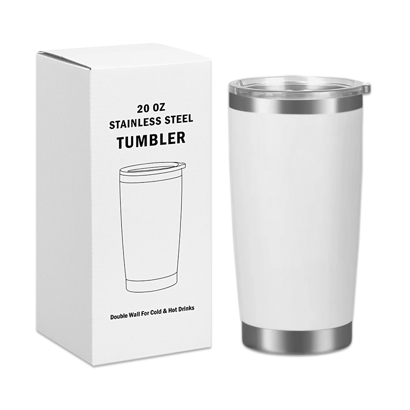 Custom logo 20oz Double Wall Stainless Steel Vacuum Coffee Mug Insulated Car Powder Coated Tumbler Vacuum Laser Tumbler