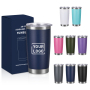 Custom logo 20oz Double Wall Stainless Steel Vacuum Coffee Mug Insulated Car Powder Coated Tumbler Vacuum Laser Tumbler
