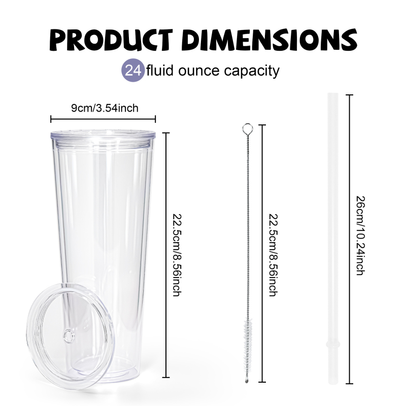 24 oz Tumbler Snow Globe Snow Globe Cups 24oz Tumbler Snowglobe Tumbler clear Pre Drilled Glitter Cups with Lids and Straws