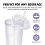 24 oz Tumbler Snow Globe Snow Globe Cups 24oz Tumbler Snowglobe Tumbler clear Pre Drilled Glitter Cups with Lids and Straws