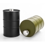 750ml Outdoor Travel Portable Gasoline Creative Hip Flask Large Capacity Stainless Steel Beer Barrel Wine Liquor Water Bottle