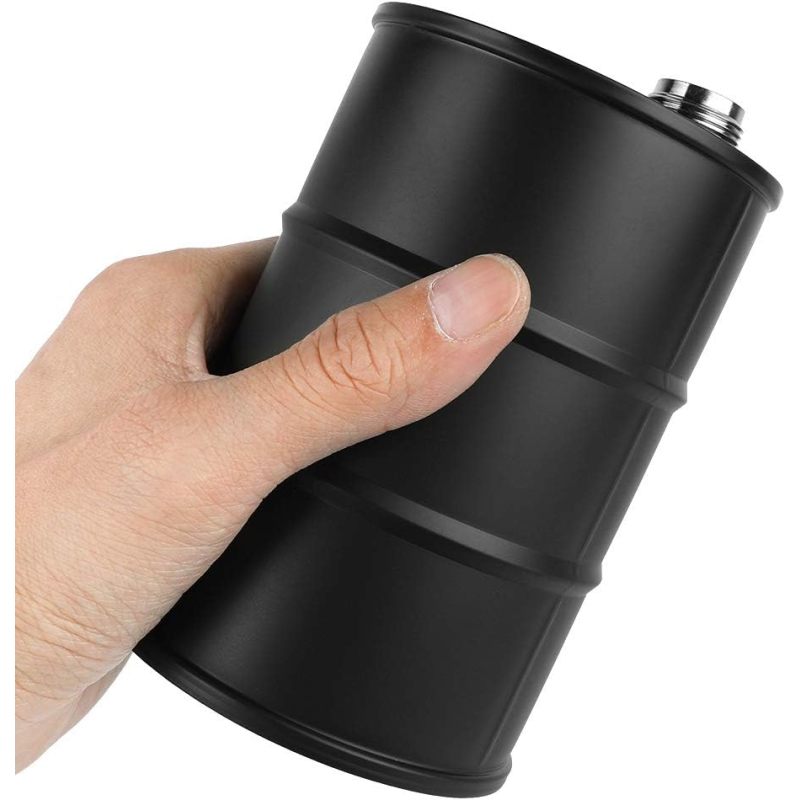 750ml Outdoor Travel Portable Gasoline Creative Hip Flask Large Capacity Stainless Steel Beer Barrel Wine Liquor Water Bottle