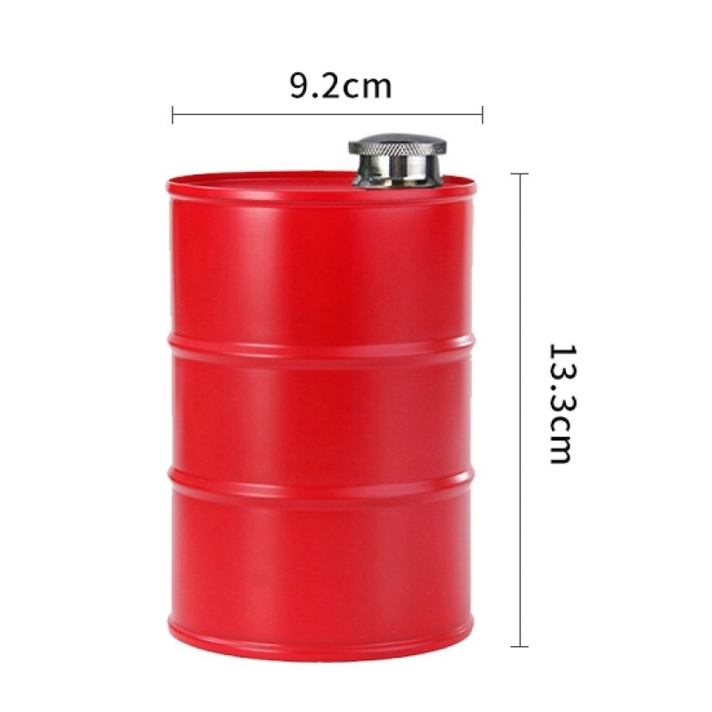 750ml Outdoor Travel Portable Gasoline Creative Hip Flask Large Capacity Stainless Steel Beer Barrel Wine Liquor Water Bottle
