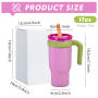 USA RTS 4pcs 17oz Kids Stainless Steel Vacuum Powder Coated Tumbler Travel Water Bottle with Handle Lid Suction Nozzle Straw