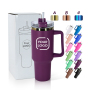Powder Coated Plating Rainbow /Gold/ Black /Purple 40oz Handle Tumbler Personalized Laster Engraved 40oz H1.0 H2.0 Bottles