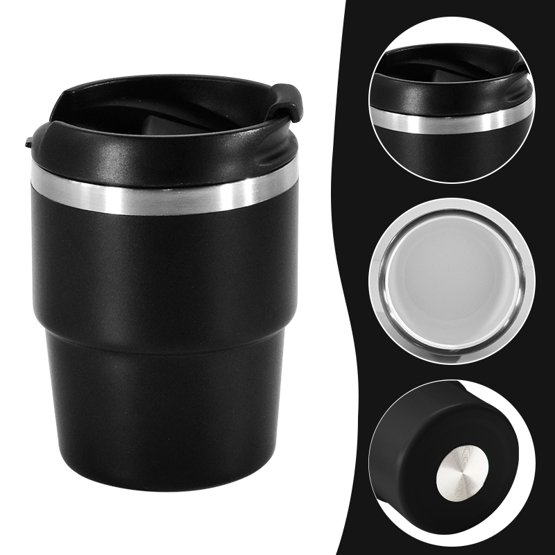 Small Pack RTS 4PCS/CTN US Warehouse 6oz Powder Coated White Coffee Mugs Mini Travel Cups Inside with Enamel Coating