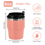 Small Pack RTS 4PCS/CTN US Warehouse 6oz Powder Coated White Coffee Mugs Mini Travel Cups Inside with Enamel Coating