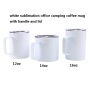 Wholesale Sublimation Blanks 10oz 14oz 16oz 20oz 24oz Double Wall Stainless Steel Custom Coffee Beer Offiec Mug with Lid Handle