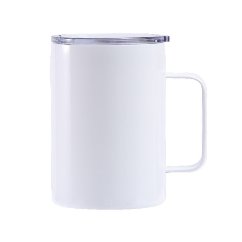 Wholesale Sublimation Blanks 10oz 14oz 16oz 20oz 24oz Double Wall Stainless Steel Custom Coffee Beer Offiec Mug with Lid Handle