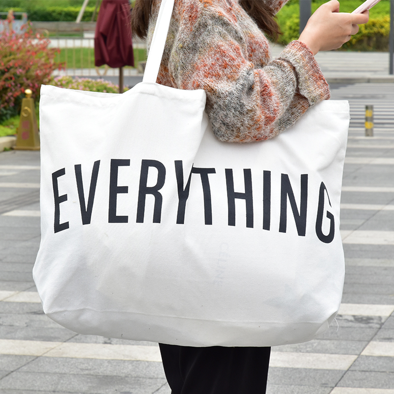 RTS US 10pcs/ctn DIY EVERYTHING Canvas Tote Bag - Extra Large Shopping Beach Totes Bags Reusable Big Grocery Bag