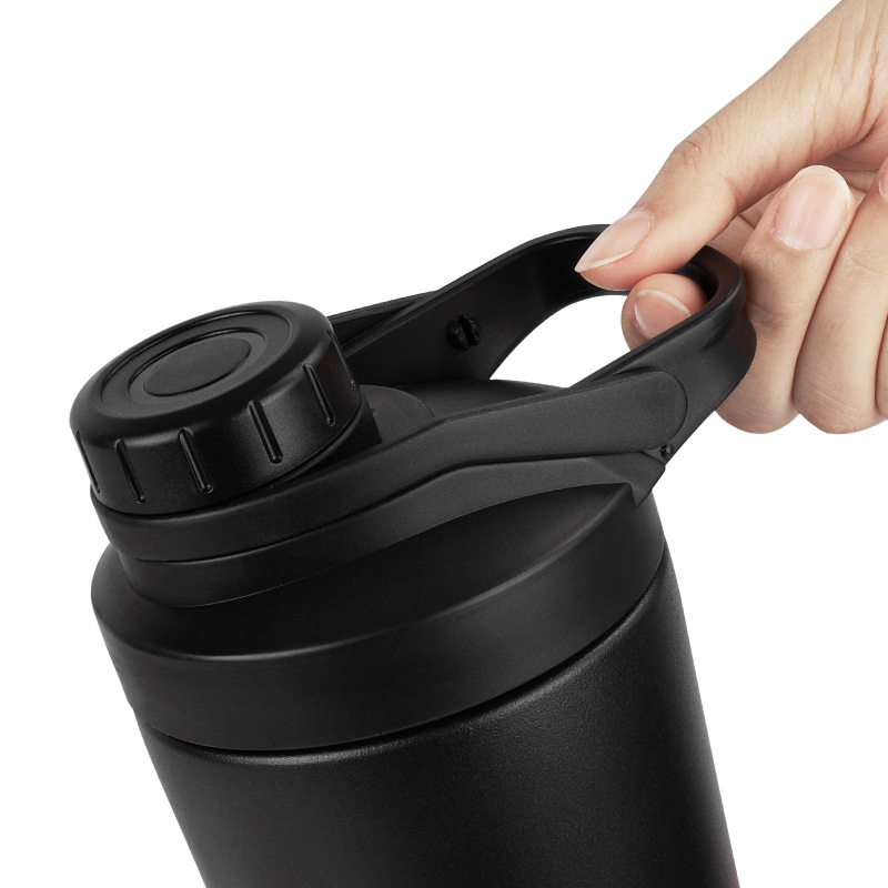 Customize Shaker Gradient Color Stainless Steel SS304 Protein Shaker Bottle Vacuum Insulated Gym Sports Shaker Cup with Mixer