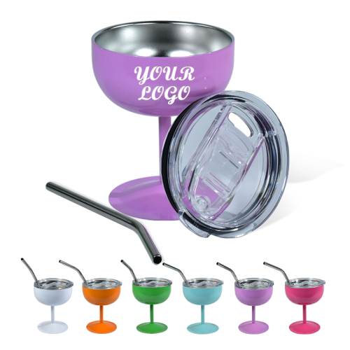 USA Warehouse 4oz Colored Stainless Steel Margarita Cup Cocktail Glasses Shot Wine Tumbler Vintage glassware 12pcs/Pack