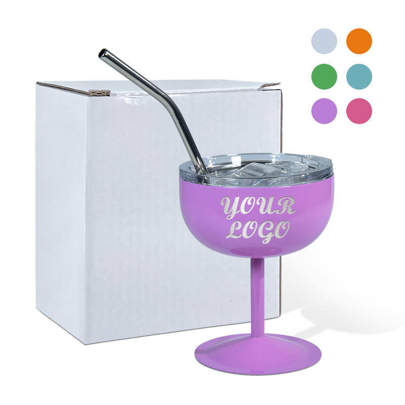 USA Warehouse 4oz Colored Stainless Steel Margarita Cup Cocktail Glasses Shot Wine Tumbler Vintage glassware 12pcs/Pack