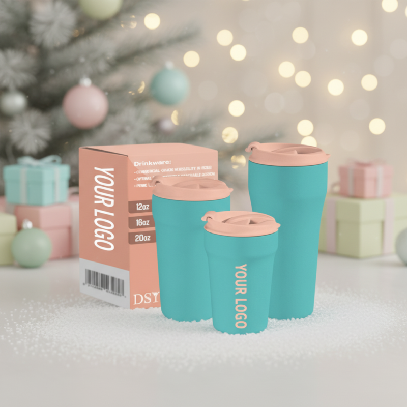 Custom Logo Design 20oz 12oz 16oz Reusable Coffee Cups Double Wall Vacuum Insulated Stainless Steel Coffee Travel Mug