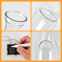 Direct Sales 1L Narrow Neck Beverage Milk Drink 32OZ Water Bottle Glass Carafe and Pitcher With Lids 4pcs/ctn