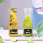 Direct Sales 1L Narrow Neck Beverage Milk Drink 32OZ Water Bottle Glass Carafe and Pitcher With Lids 4pcs/ctn