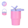Custom logo 14oz Double Wall Stainless Steel Vacuum Higher Quality 302g Insulated Tumbler with Colored Foldable Handle Lid
