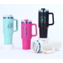IN STOCK Laser Electroplating 40oz Powder Coated Mugs Colors Insulated Stainless Steel H2.0 Tumbler with Handle Laser Engraving