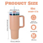 IN STOCK Laser Electroplating 40oz Powder Coated Mugs Colors Insulated Stainless Steel H2.0 Tumbler with Handle Laser Engraving