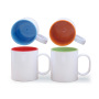 DSY 11oz Food Grade Sublimation Plastic Mug with Inner Color High Quality Plastic Mug with Handle