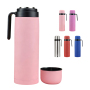 Customized Stainless Steel Thermoses Bottle for Yerba Mate Football Sports Fitness Double Wall Vacuum Thermal Dual-Use Lid