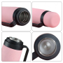 Customized Stainless Steel Thermoses Bottle for Yerba Mate Football Sports Fitness Double Wall Vacuum Thermal Dual-Use Lid