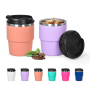 6oz Insulated Travel Coffee Mug Spill Proof  Portable Camping Stainless Steel Coffee Tumbler Reusable Coffee Cups with Lids