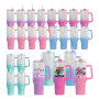 RTS USA Warehouse 20pcs/ctn Stocked 40oz Sublimation Ombre Gradient Color Tumbler Mugs Water Bottle With Handle 5 Colors Mixed