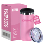 4 in 1 Portable Cola Can Cooler with Beer Opener Vacuum Insulated Can Holder Stainless Steel Double Wall Beer Can Cooler 16oz